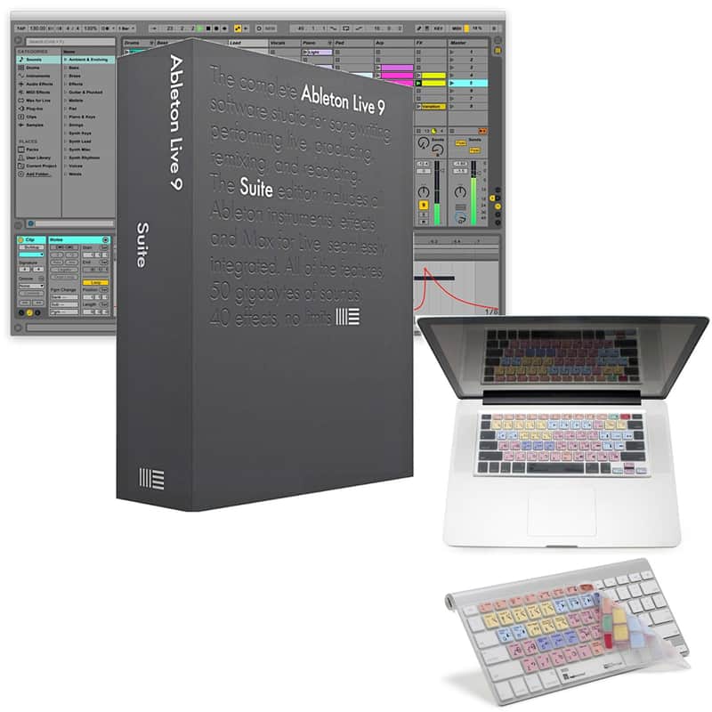 Ableton Live 9 Suite Software Boxed + LogicKeyboard MacBook Pro Shortcut Skin image 1