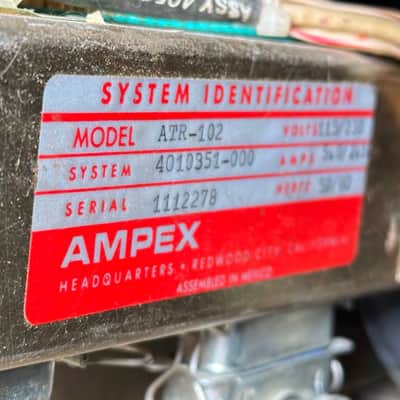 Vintage Ampex ATR-102 1/4" 2 Track Analog Mastering Tape Recorder image 4