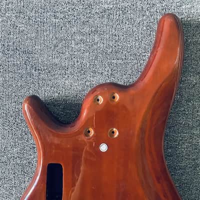 Transparent Brown 6 String Bass Body image 5