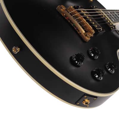 Eastman 2022 SB57/N-BK Electric Guitar with Case - Black with Gold Hardware image 9