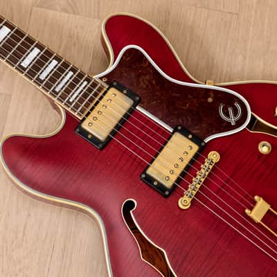 1993 Epiphone Sheraton Vintage Guitar Cherry, 100% Original w/ Case, Japan Terada image 8