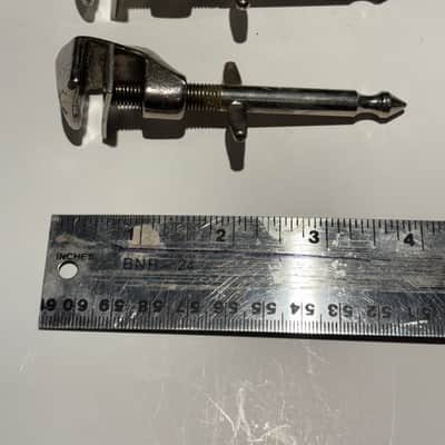 WFL Clip on bass drum spurs Early 1900’s - Nickel image 1