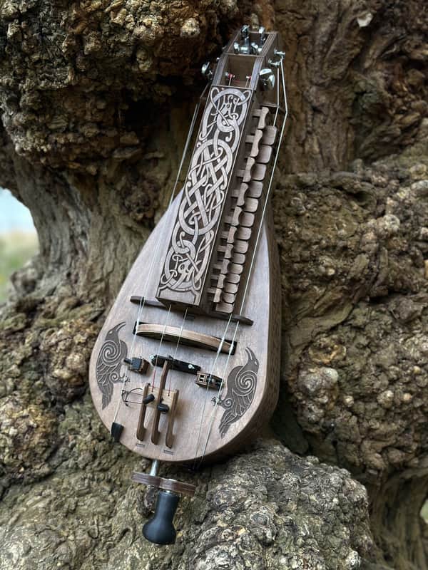 Hurdy-Gurdy With Pickup - 24 Keys - 6 string - Ukrainian Lira Hurdy Gurdy Electric Acoustic Excellent New image 1