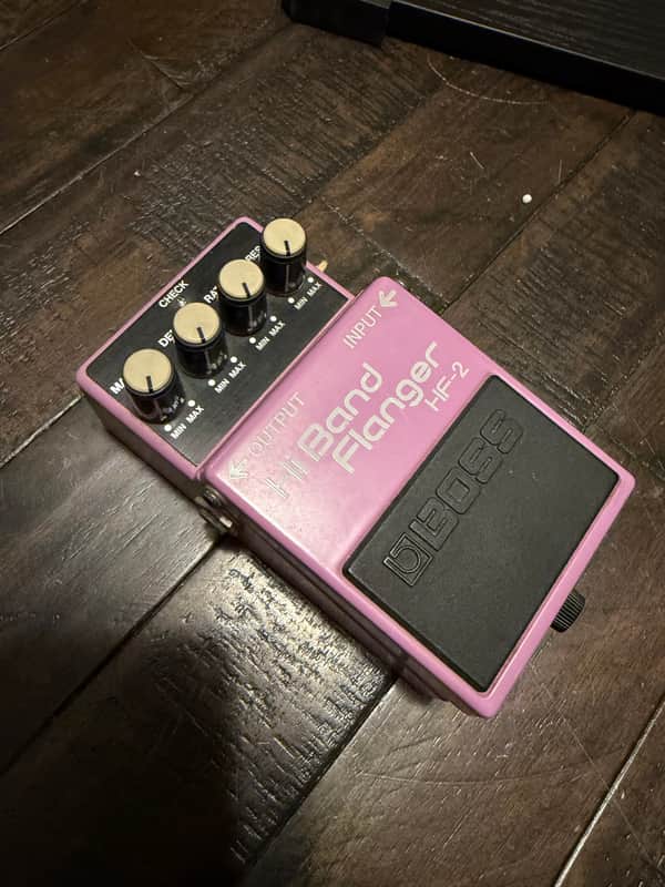 Boss HF-2 Hi Band Flanger (Green Label) 1985 - 1989 - Pink image 1