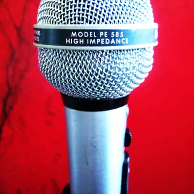 Vintage 1970's Shure PE585 / SA585 dynamic cardioid microphone High Z w accessories 585SA SM58 # 2 image 9