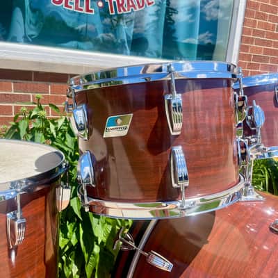 1970s Ludwig Big Beat 3-Ply Drum Set Mahogany Cortex 22/12/13/16 image 16