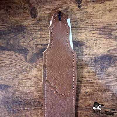 Franklin Strap - 2.5" Original Natural Glove Leather Guitar/Bass Strap (Caramel/Gold) image 2