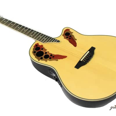 Ovation Elite 2078 AX-4 Deep Contour Acoustic/Electric Guitar - Natural w/ Case image 6