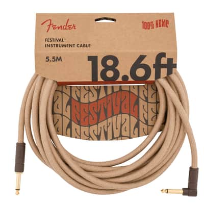 FENDER - Festival Instrument Cable  Straight/Angle  18.6  Pure Hemp  Natural - 0990918021 image 4