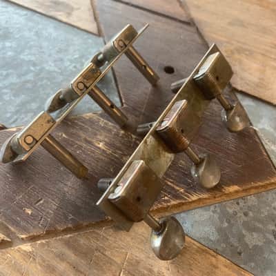 Real Life Relics Kluson Aged Nickel 3+3 On A Plate Lap Steel Tuning Machines KDLS-3-N image 2