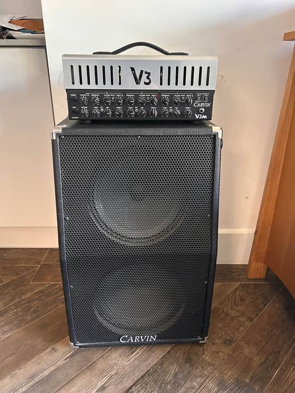 Carvin V3M 50 wt valve head and 2x12 cab image 1