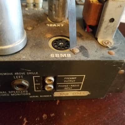 Roberts Small stereo tube amp project chassis 12AX7 6BM8 1640 1960s image 11