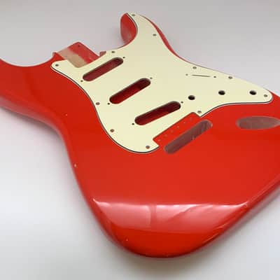 BloomDoom Nitro Lacquer Aged Relic Fiesta Red S-Style Vintage Custom Guitar Body image 3