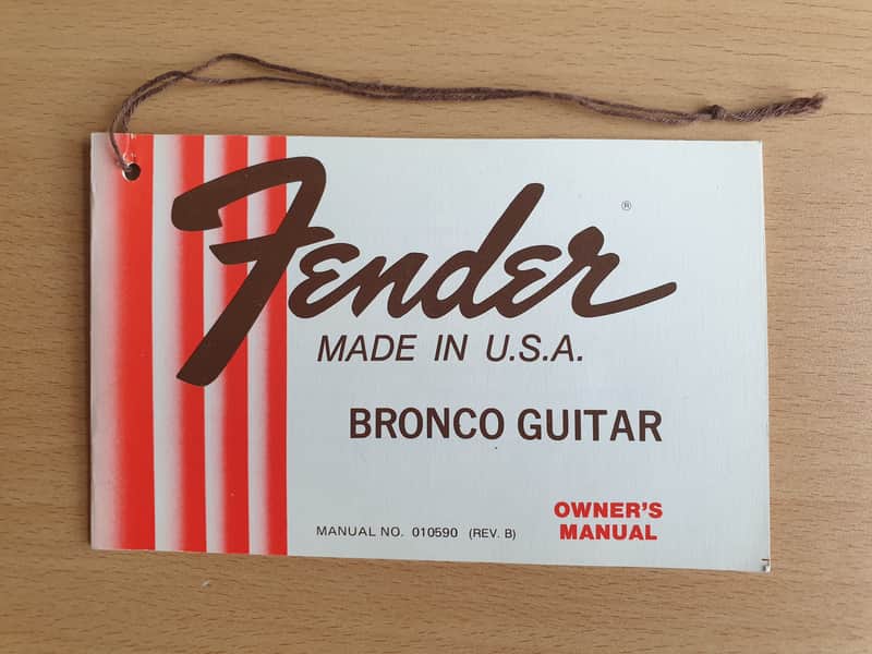 [Vintage] Fender Bronco Guitar Owner's Manual 1979 (#1) image 1