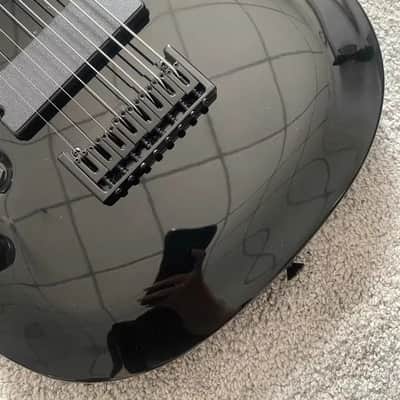 Quincy Black Left Handed 8 String Guitar, Basswood Body with Maple Neck image 7