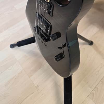 Jackson DINKY DK2 MIJ PRO SERIES Japan Translucent Black AAA Flame Top String-Through MJ Japanese Super Strat HH 2 USA Seymour Duncan Humbucker Fender Era image 12