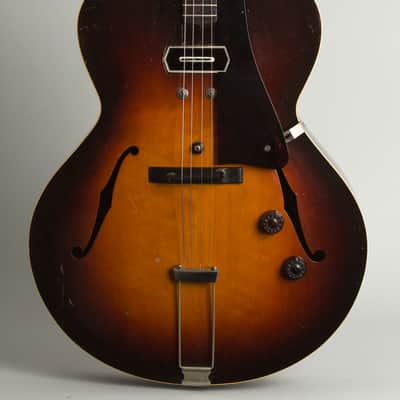 Gibson  TG-50 With Charlie Christian Pickup Arch Top Hollow Body Electric Tenor Guitar (1940), ser. #501F-1, original tweed hard shell case. image 3