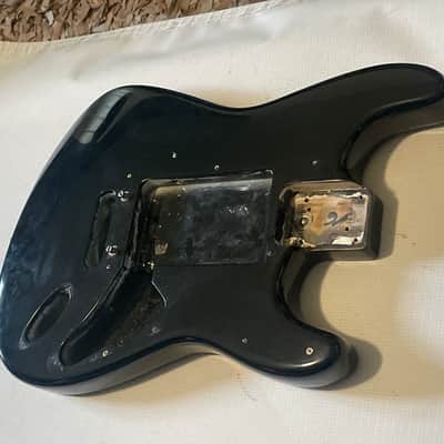 1988 Fullerton USA Fender American Stratocaster Black Guitar Body 2 Post Tremolo Ready image 2