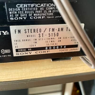 Sony St-5150 stereo tuner 1970’s image 6
