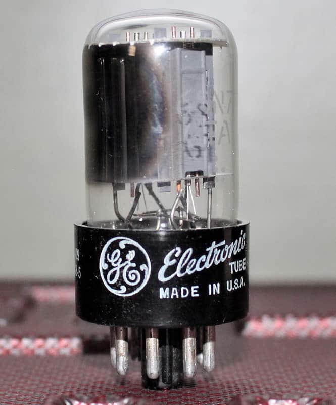 GE 6SN7GTA 6SN7GT TIGHT BALANCE SIDE D GETTER GRAY PLATE VINTAGE 1954 image 1