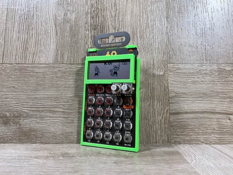 Ultra Minimal Case & LCD Protector for Teenage Engineering Pocket Operators - color GREEN - by KZcraftworks USA image 1