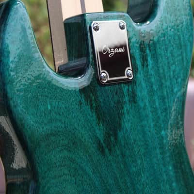 Orzani Semi Hollow Jazz Bass 2024 - Two Pack Clear Grained Finish image 5