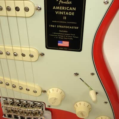 Fender American Vintage II 1961 Stratocaster Guitar, Rosewood Fingerboard, Fiesta Red w/ Case This guitar weighs 7 pounds, 11.2 ounces image 5