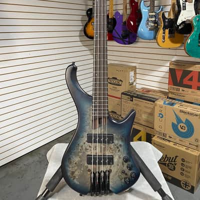 Ibanez EHB Ergonomic Headless Bass Guitar - Cosmic Blue Starburst Flat w/Gig Bag & PLEK*D #107 image 5