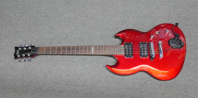 ESP LTD Viper 10 2000s - Candy Apple Red. Roland GK3 Midi pickup installed image 1
