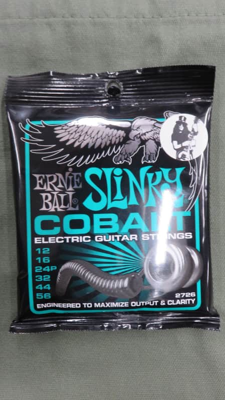 Ernie Ball 2726 Cobalt Power Slinky Electric Guitar Strings (12-56) image 1