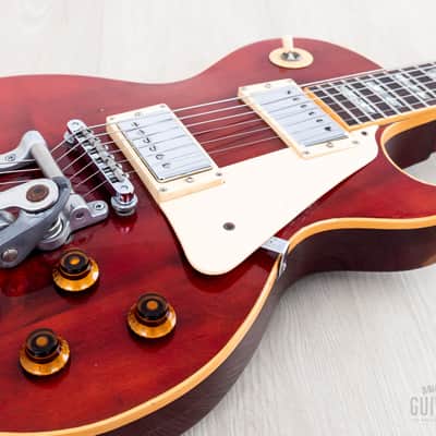 1975 Gibson Les Paul Deluxe Vintage Guitar Cherry, Humbucker Conversion w/ 57 Classic PAFs, Bigsby B7 & Case image 6