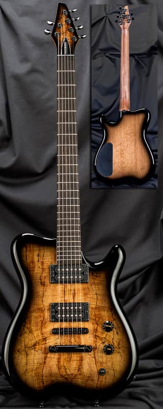 Kiesel Carvin H2 Allan Holdsworth Signature 6 String Acoustic Electric Guitar Flamed Spalted Maple image 1