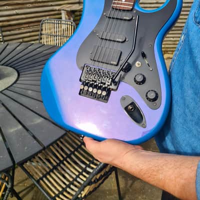Kramer Pacer Deluxe 1986 Flip Flop Blue Reb Beach Tribute image 3