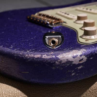 Fender Custom Shop Dennis Galuszka Masterbuilt 60 Stratocaster Relic Brazilian Rosewood Purple Sparkle Josefina Pickups image 7