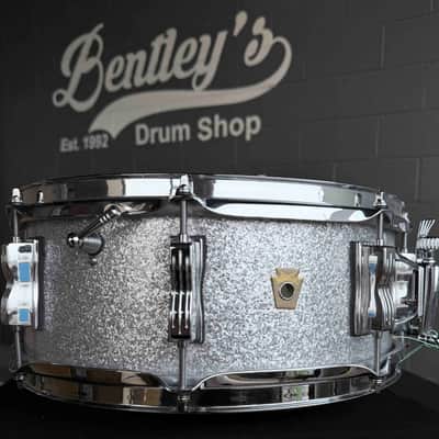 Ludwig Legacy Mahogany 'Jazz Fest' 5.5x14 Snare Drum in Silver Sparkle (Rm 4) image 1