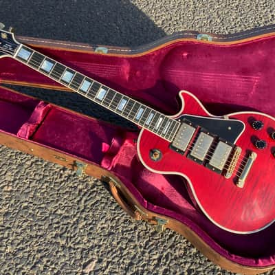 Gibson CustomShop, Les Paul Custom III, Translucent Red, 2010s image 12