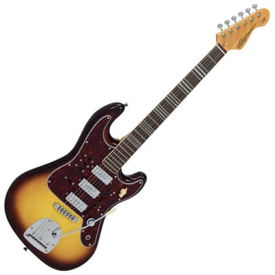 Vintage REVO Series 'Galactica' Electric Guitar ~ Cappuchino Burst image 1