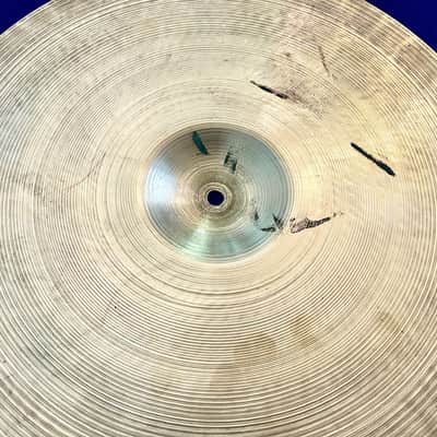 Zildjian 15” Transition Stamp (1939-1955) Bottom Hi Hat Cymbal - Stamp is missing “Made In The USA” - EXTREMELY RARE image 6