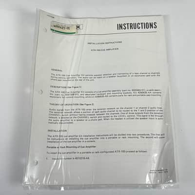 (New Old Stock) Ampex 4010319-AA ATR-100 ATR-102 Cue Amplifier Kit image 7