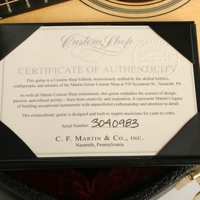 Martin Custom Shop OM Size 18 Style Adirondack Top Modified V Neck Profile 1-3/4" Nut 3040983 image 13