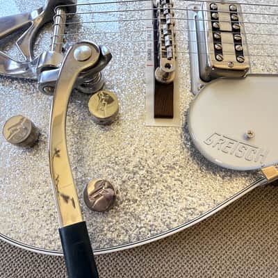 Gretsch G6129T-89 Vintage Select '89 Sparkle Jet with Bigsby 2023 - Silver Sparkle image 24