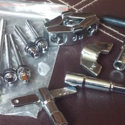 DW 2 Drum Keys Drill Bit V CLAMP MEMORY LOCK Variety Pack True Pitch Tension Rods Cymbal WING Nut PARTS LOT NICE !!! image 2