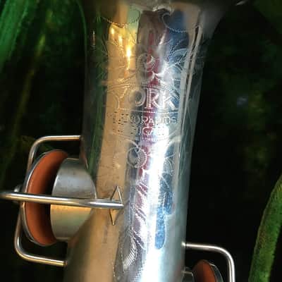 Vintage York Alto Saxophone 1920’s Silver plated image 1
