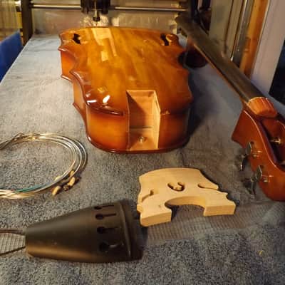 Acoustic Electric Upright Bass 3/4 scale (Natural) image 14