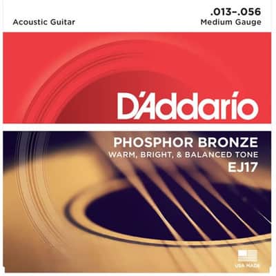 D'Addario EJ17 Phosphor Bronze Acoustic Guitar Strings, Medium, 13-56 image 1