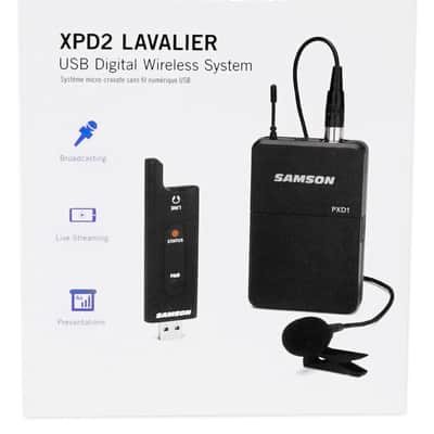SAMSON Stage XPD2 USB Digital Wireless Beltpack Microphone System w/LM8 Lavalier image 6