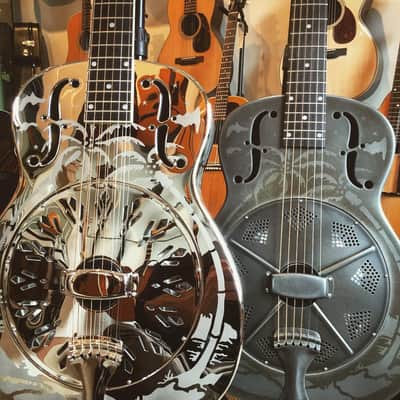 National Reso-Phonic Style O 14 Fret 2023 Mirror Nickel with Deco Palm Tree Design - IN STOCK NOW! image 11