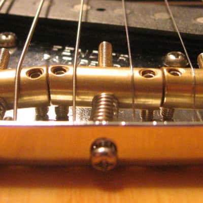 Fender Vintage Style Telecaster Hybrid Notched Bridge w/ 3 Custom Compensated Saddles image 4