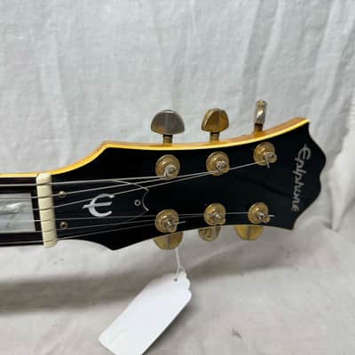 Epiphone SC-550 sc550 Scroll Singlecut Guitar with Chipboard Case Vintage - Natural image 7