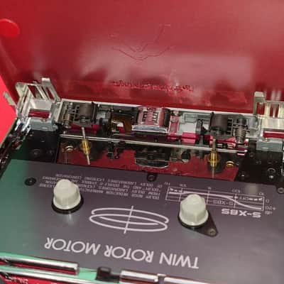 Very Rare Red Panasonic cassette player RQ-S60 Complete Battery Adapter & Remote image 6
